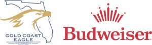 Gold Coast Eagle logo and Budweiser logo
