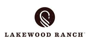 Lakewood Ranch logo: A black silhouette of a horse within a circular emblem.