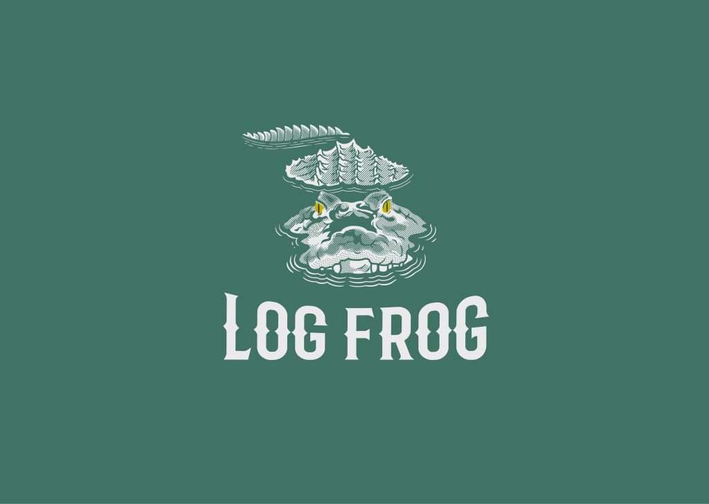 Frog logo with the words "LOG FROG" underneath.